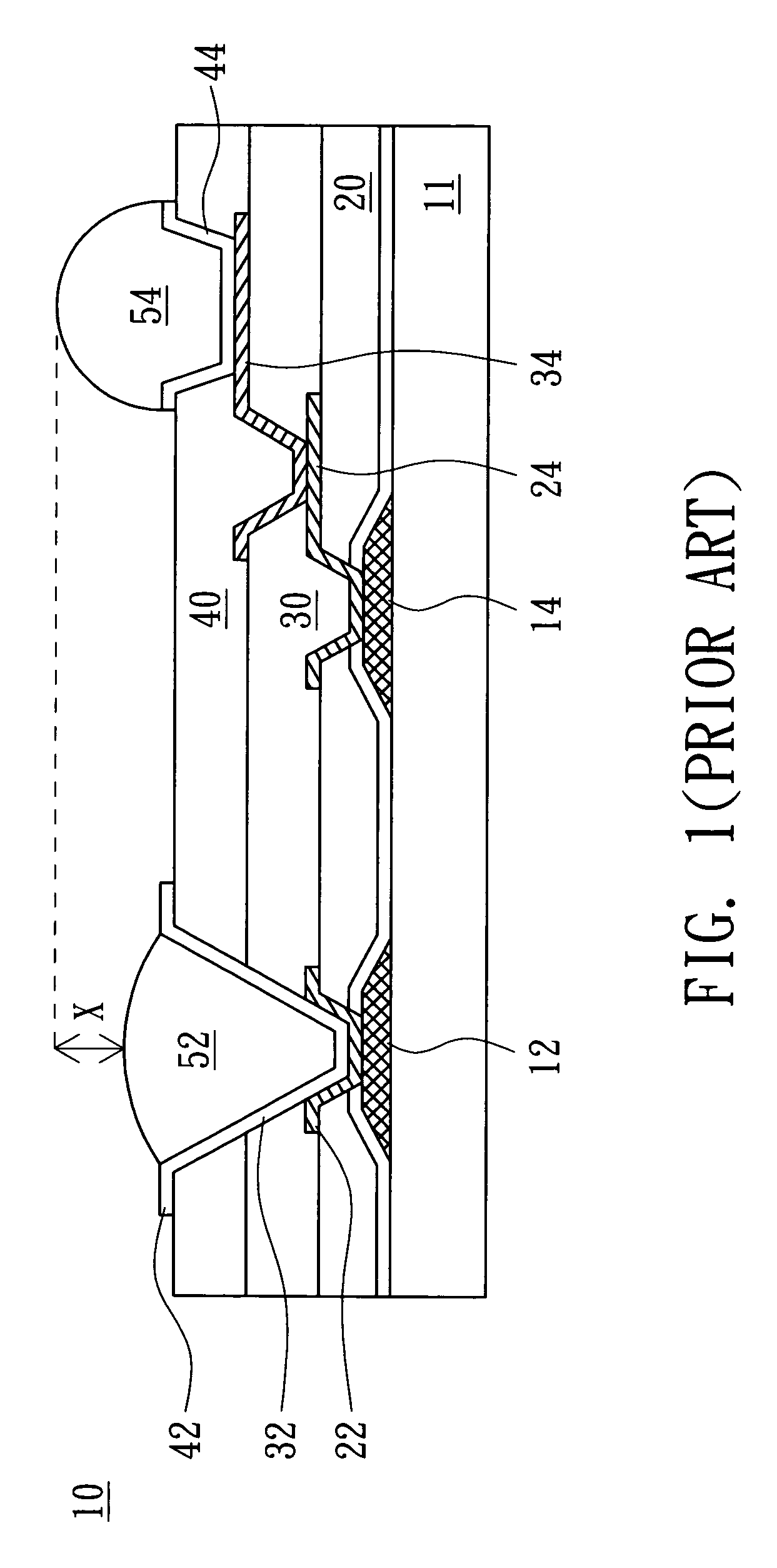 Wafer redistribution structure with metallic pillar and method for fabricating the same