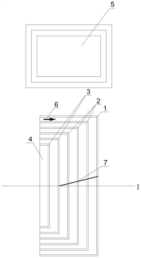 Inner dumping site ditch reserving and discharging method beneficial to ventilation of near-horizontal opencast coal mine stope