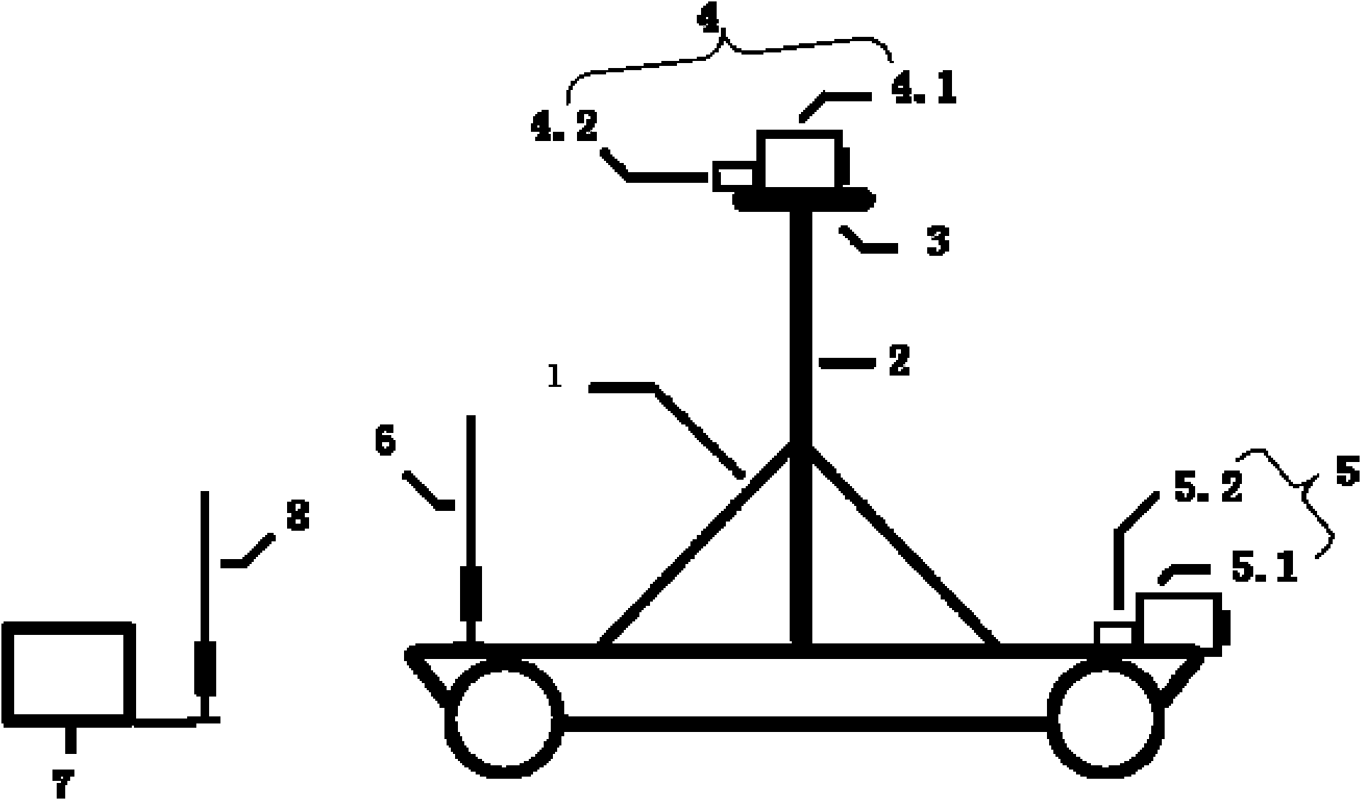 Residential district night light environment detection system based on remote vehicle-mounted platform