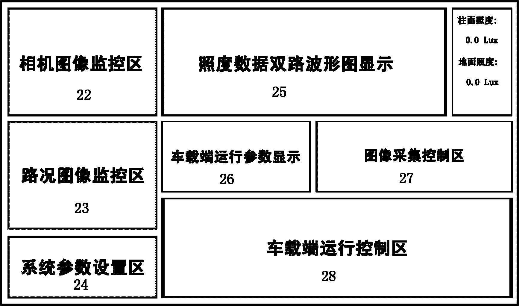 Residential district night light environment detection system based on remote vehicle-mounted platform