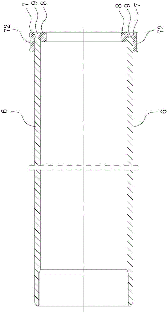 Single-acting welded type four-stage oil cylinder