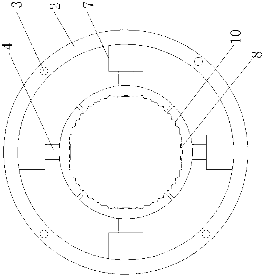 Holding device of static pressure pile driver