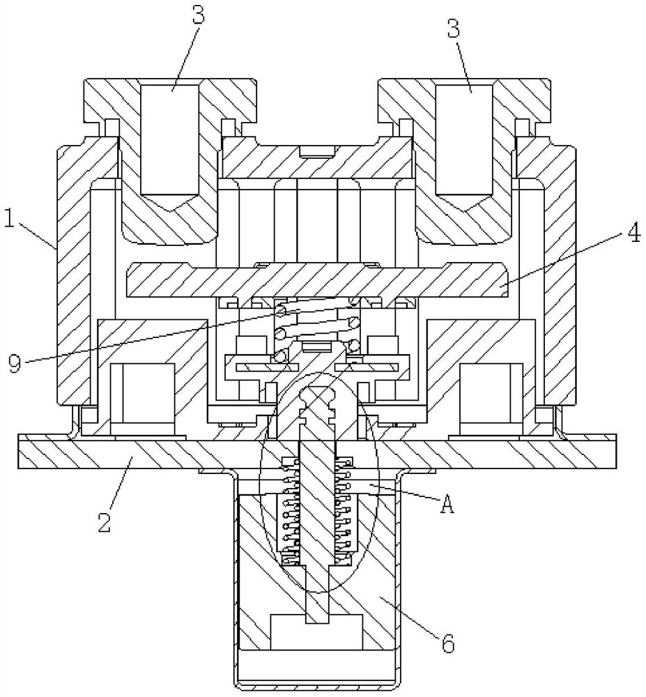 Low-power-consumption high-voltage direct-current contactor