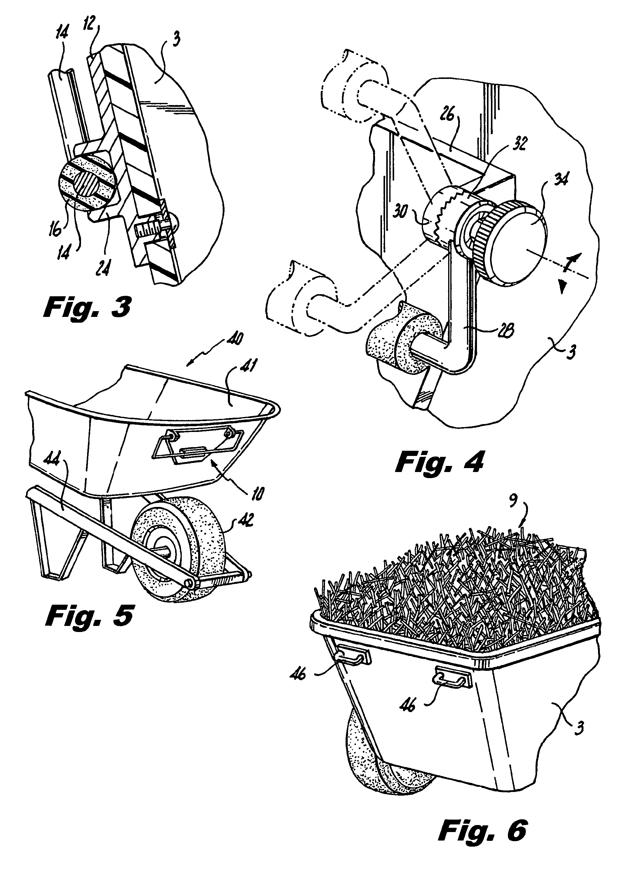 Straw trapper for wheelbarrow