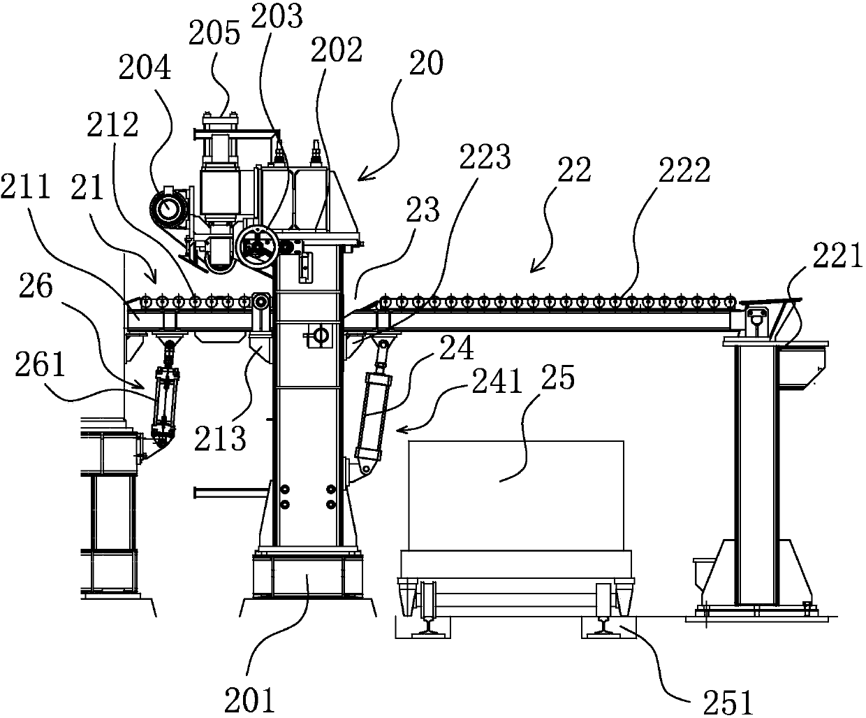 Plate tail material cutting and processing device