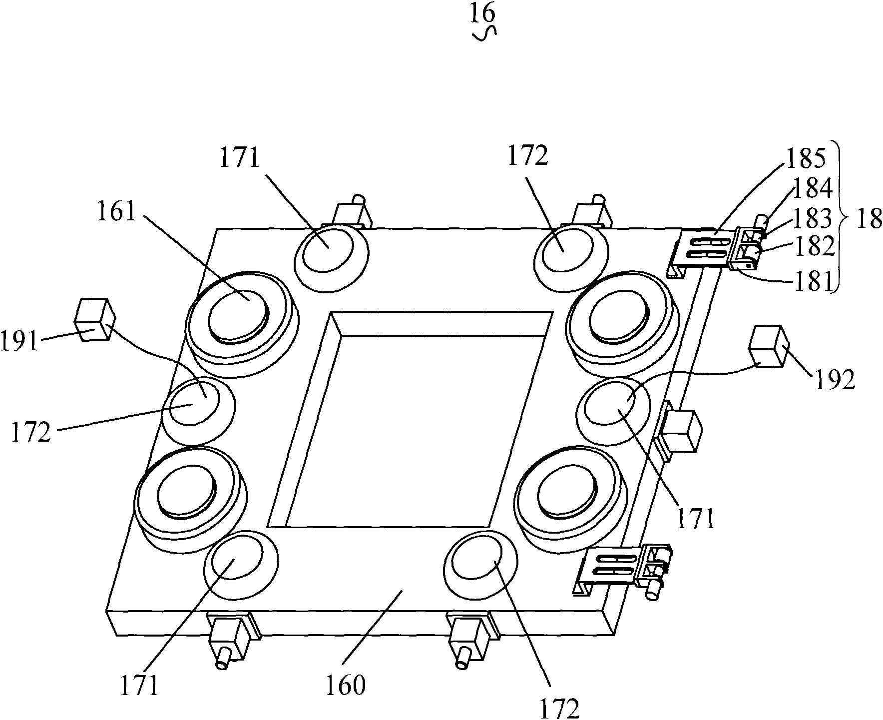 Mobile device of photoetching machine wafer stage and photoetching machine adopting mobile device