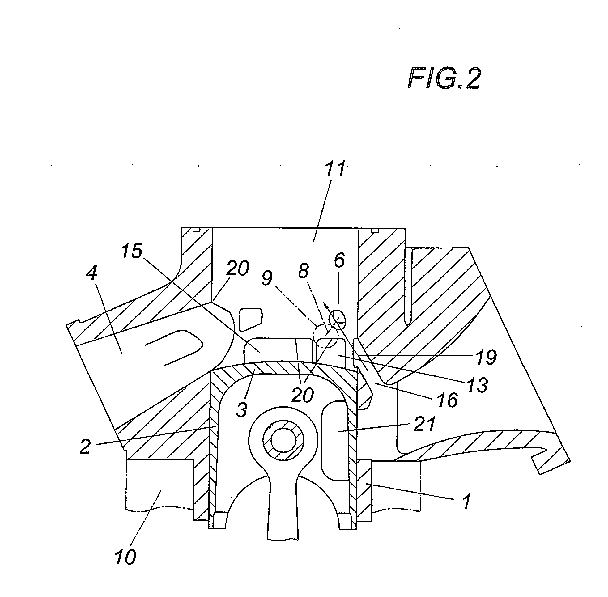 Two-cycle combustion engine