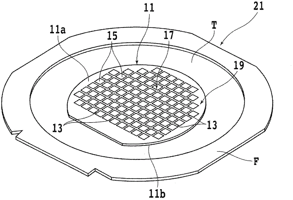 Method for machining adhesion belt and wafer