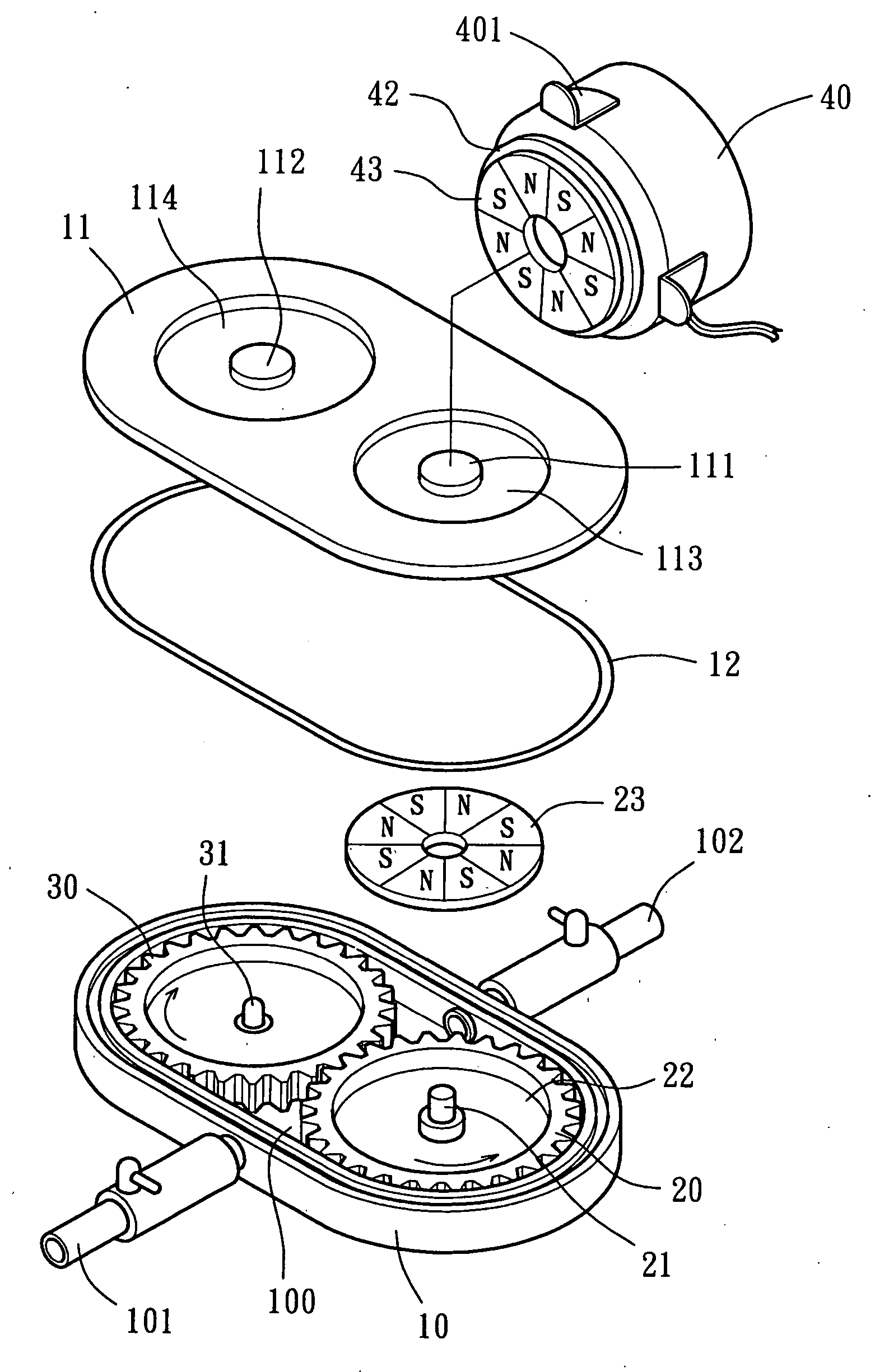 Fluid pump having a simplified structure