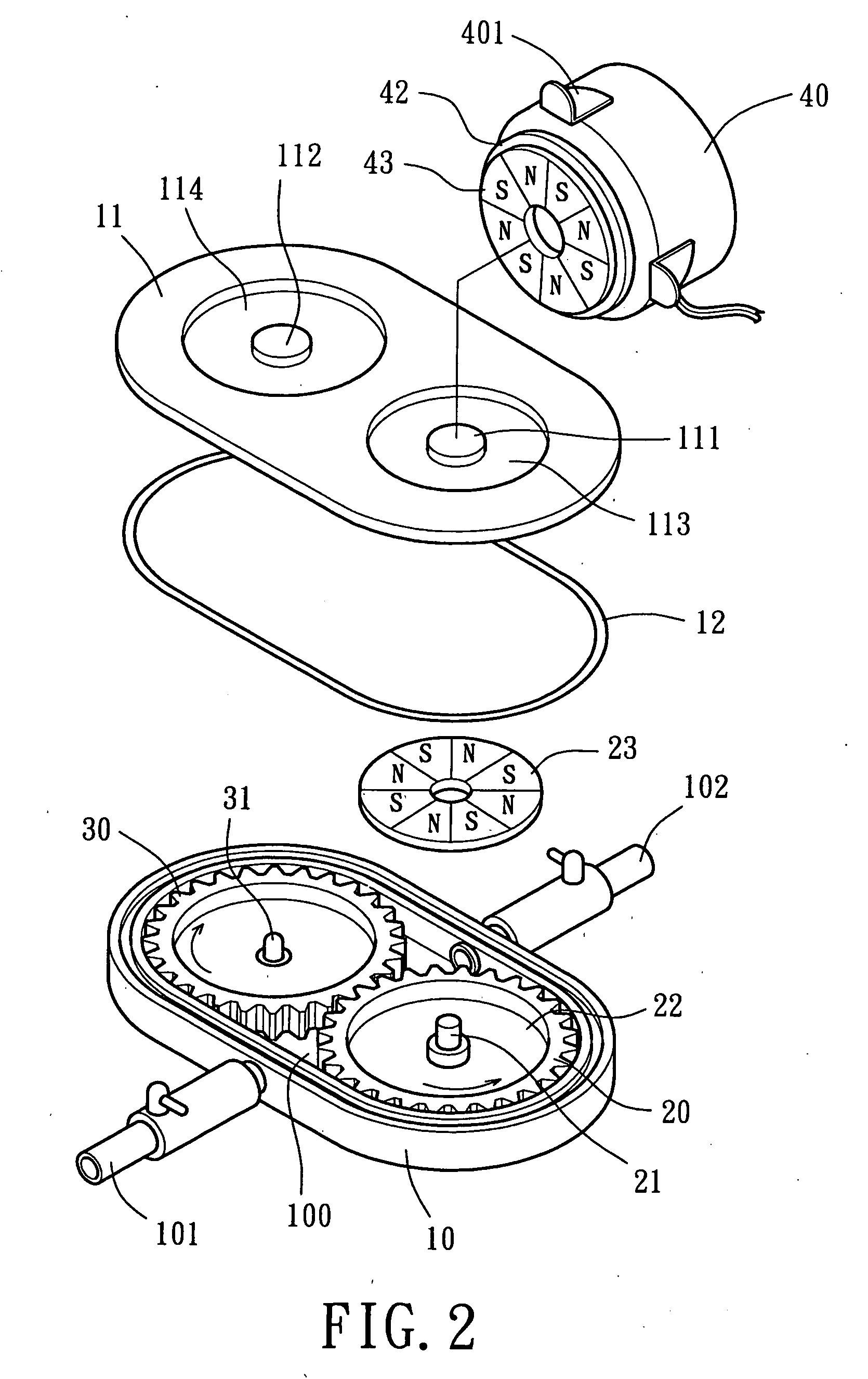 Fluid pump having a simplified structure