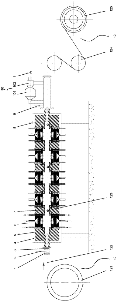 Gas catalytic flameless near infrared heating annealing furnace