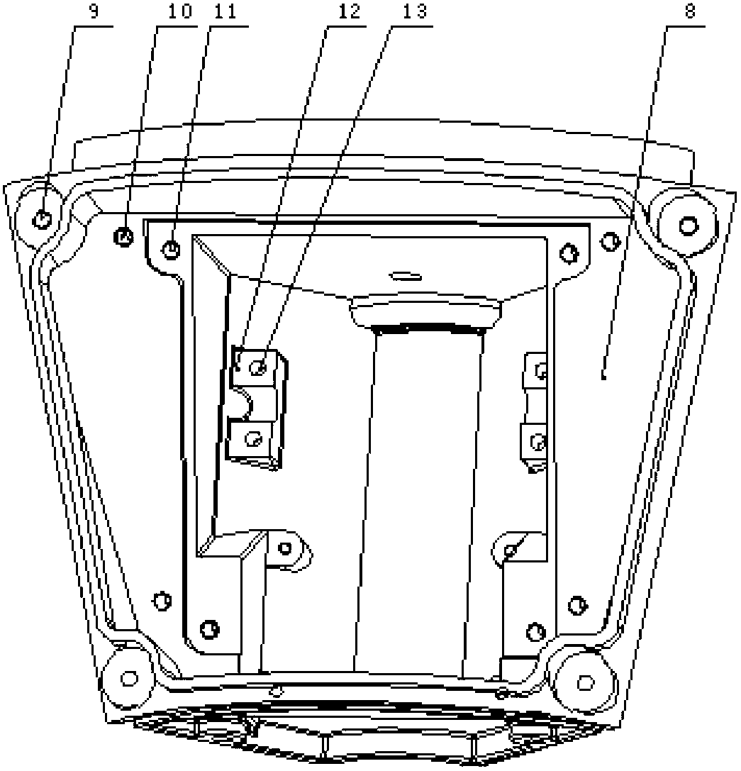 Angle assembling video monitoring device and assembling method