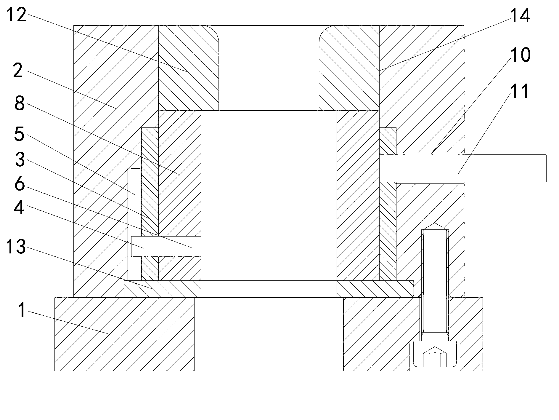 Quick change device for female die