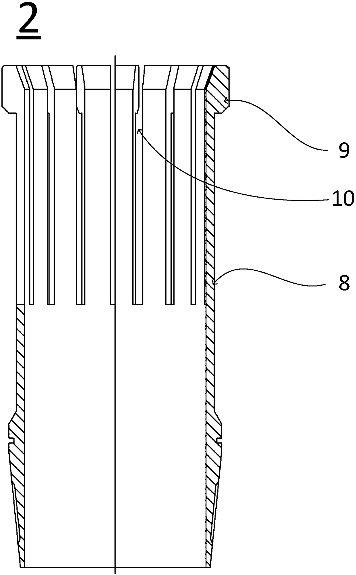 Stratified injection tubular column and stratified injection system