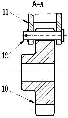 A chain type pin wheel transmission device