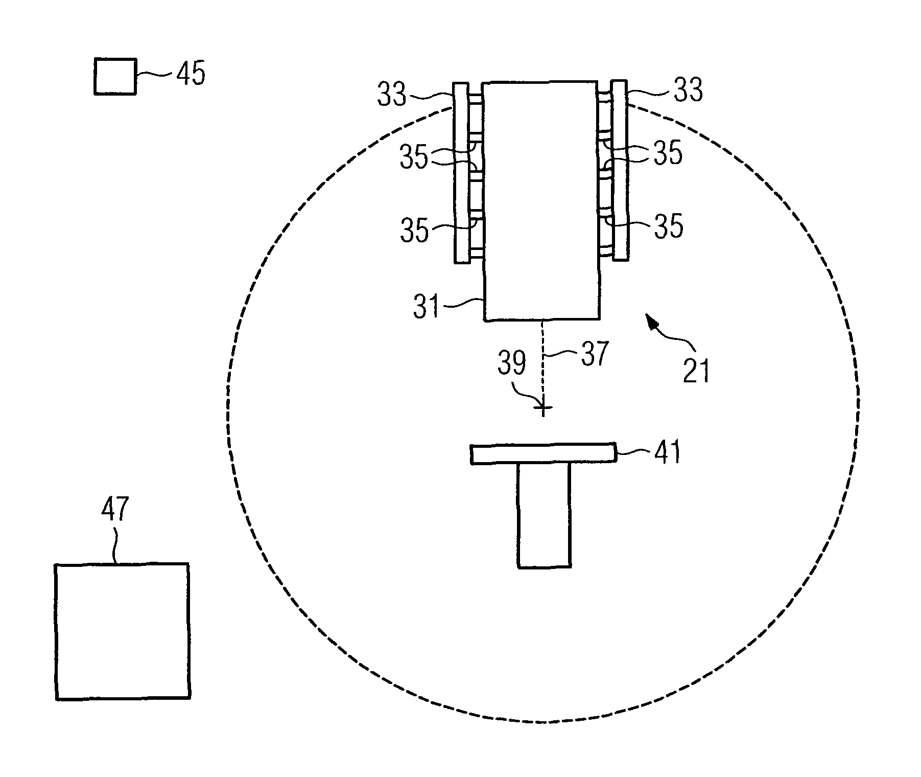 Gantry, particle therapy system, and method for operating a gantry