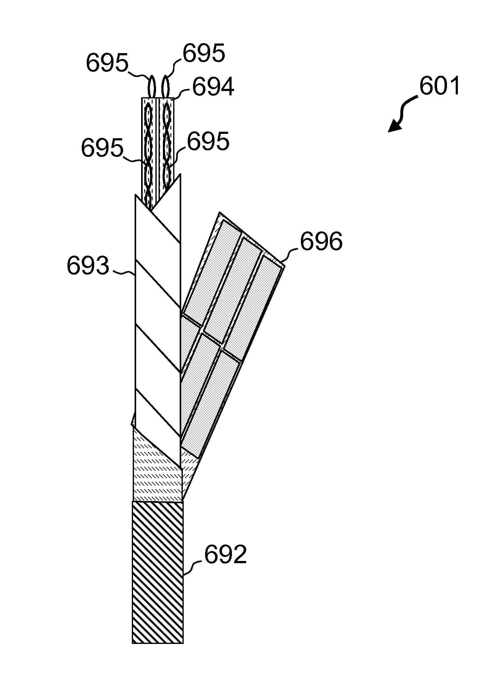 Communication cable including a mosaic tape