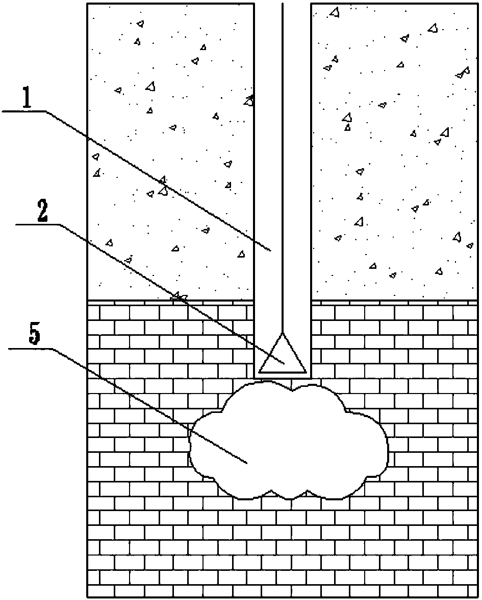 Karst cave treating method suitable for pile foundation construction in karst area