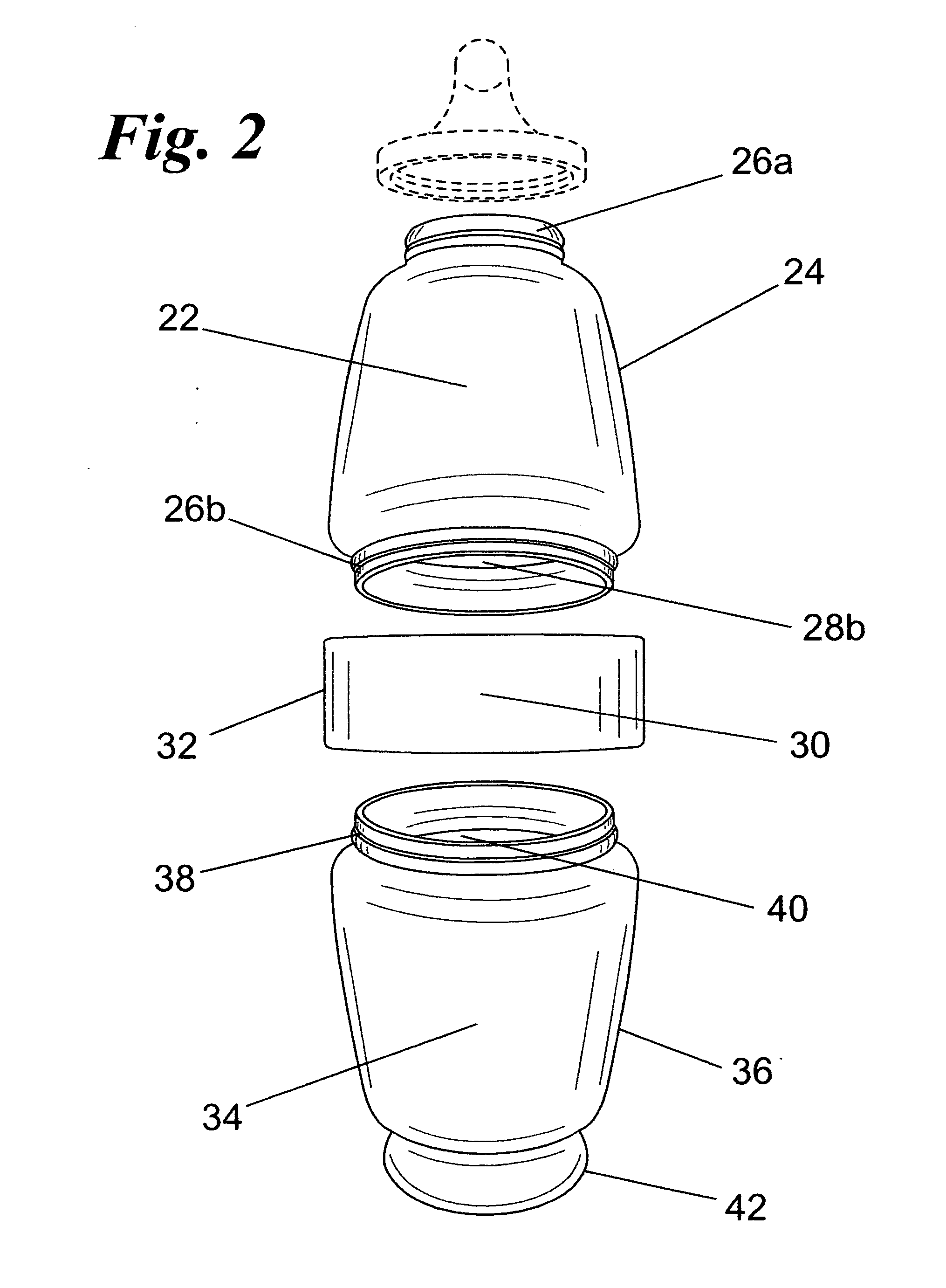 Baby bottle designed for cleaning without a brush