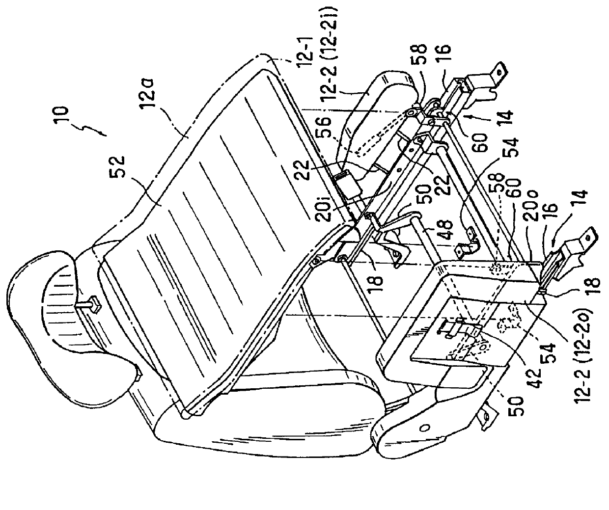 Seat provided with a seat climbing/descending aid structure for easy climbing onto and descending from the seat, and a seat climbing/descending aid designed for that purpose