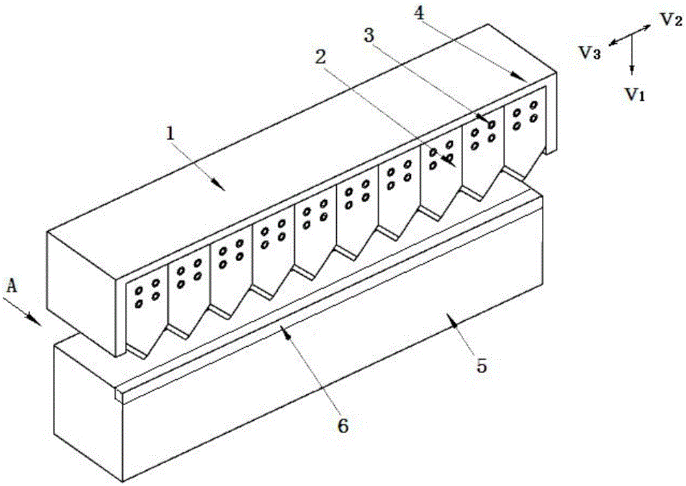 Separation type shearing knife