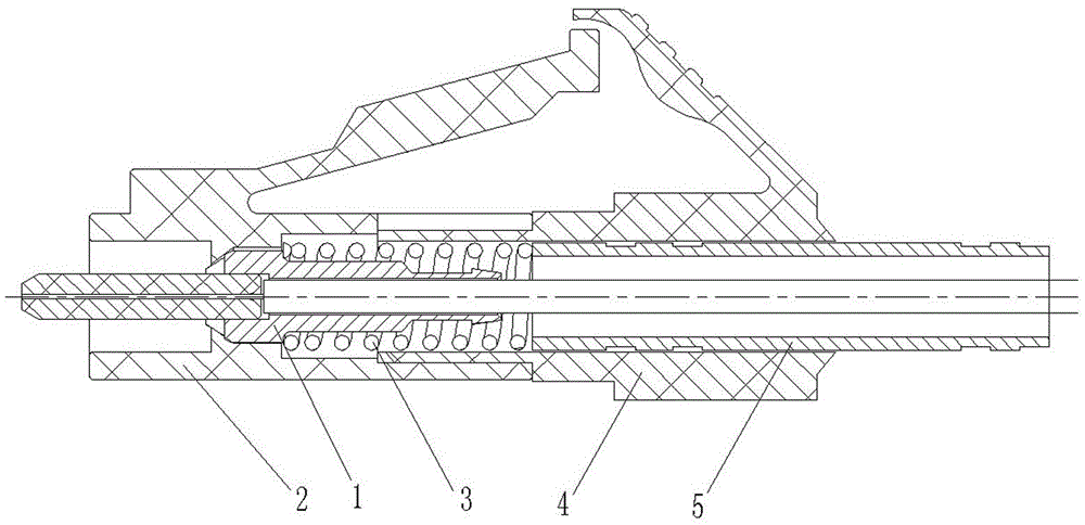 Optical fiber connector and optical contact part module of same