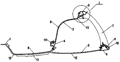 An air duct luggage rack assembly for a passenger car