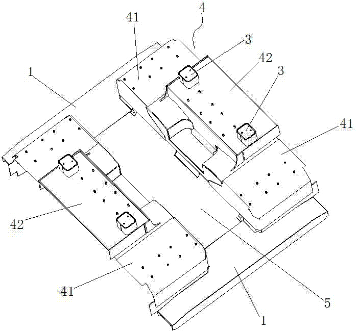 A low-floor rail vehicle underframe structure