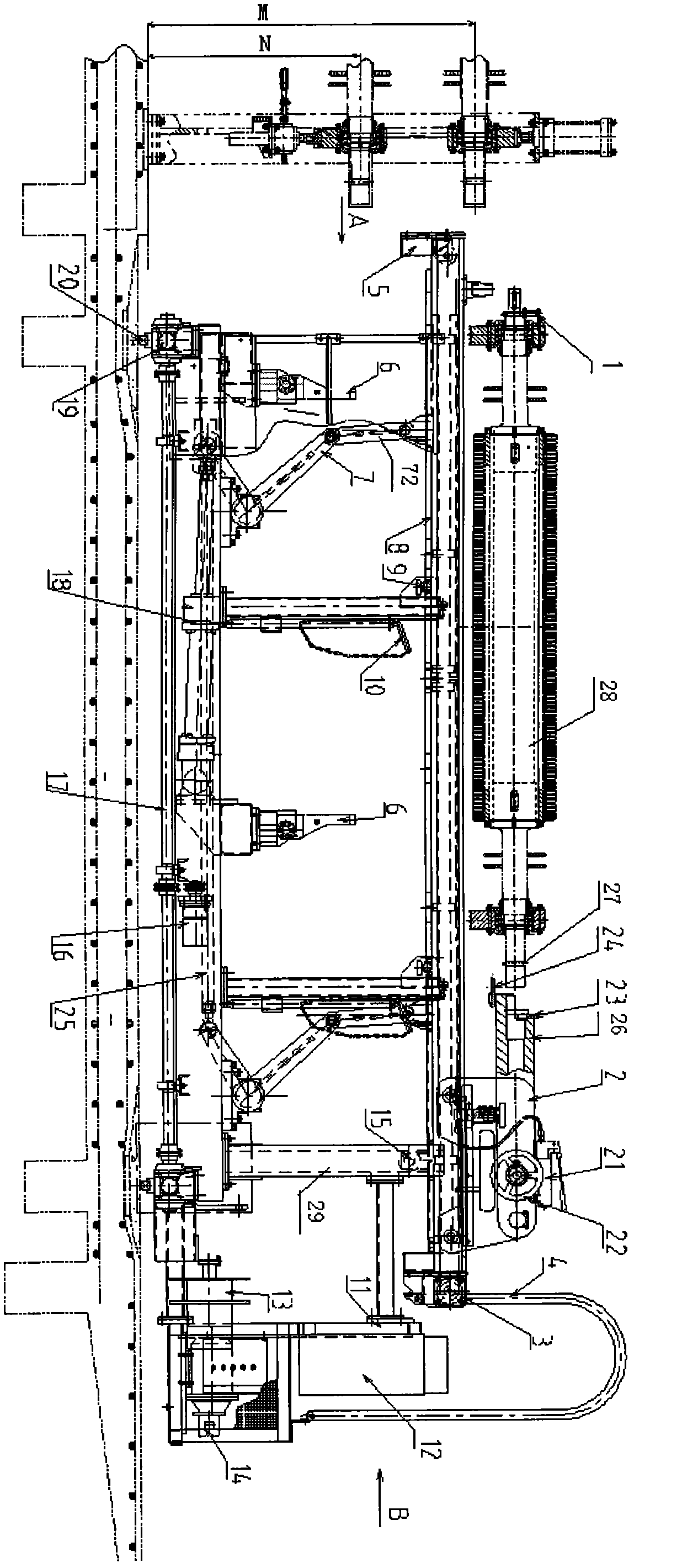 Roller-replacing trolley