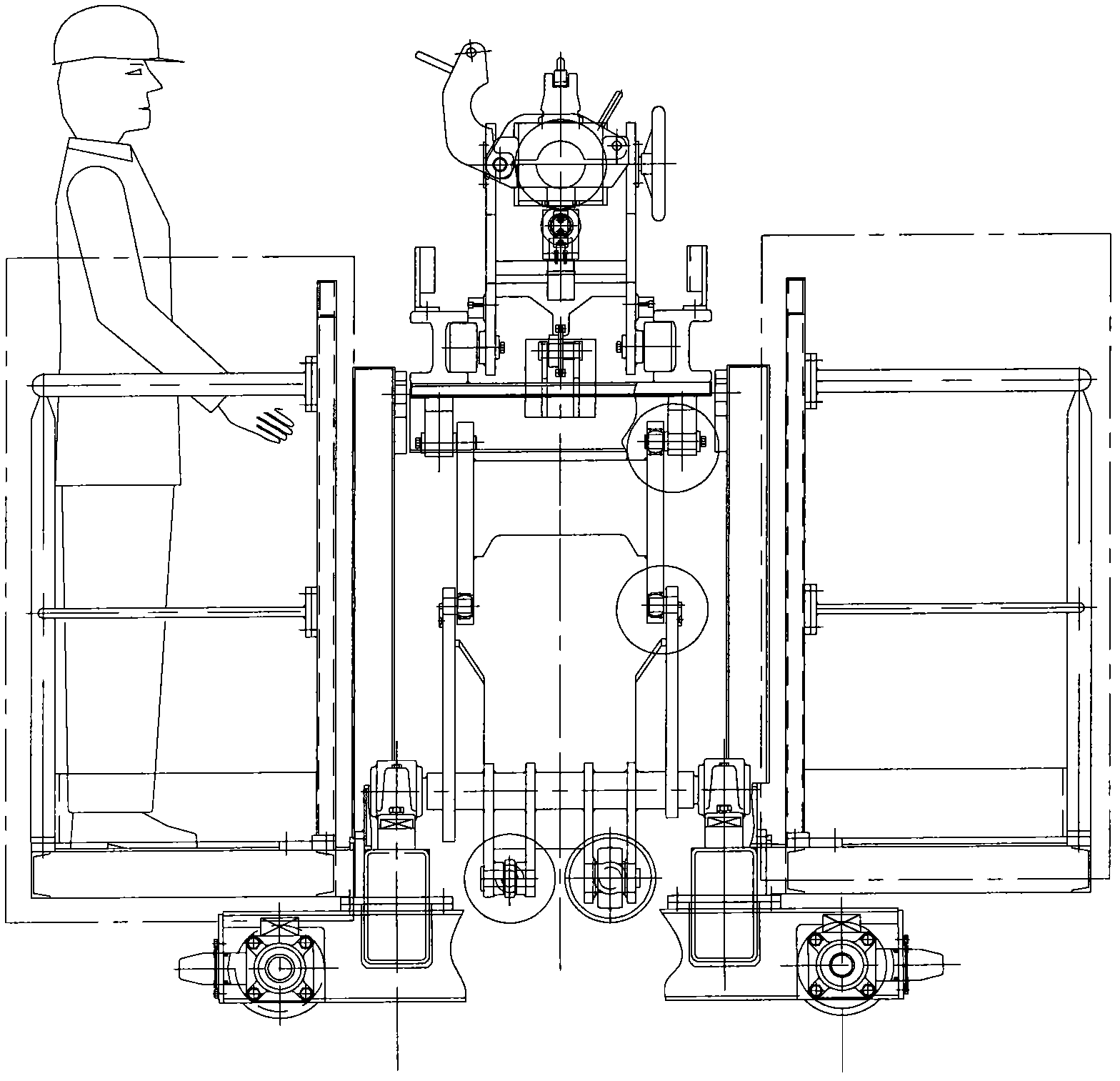 Roller-replacing trolley