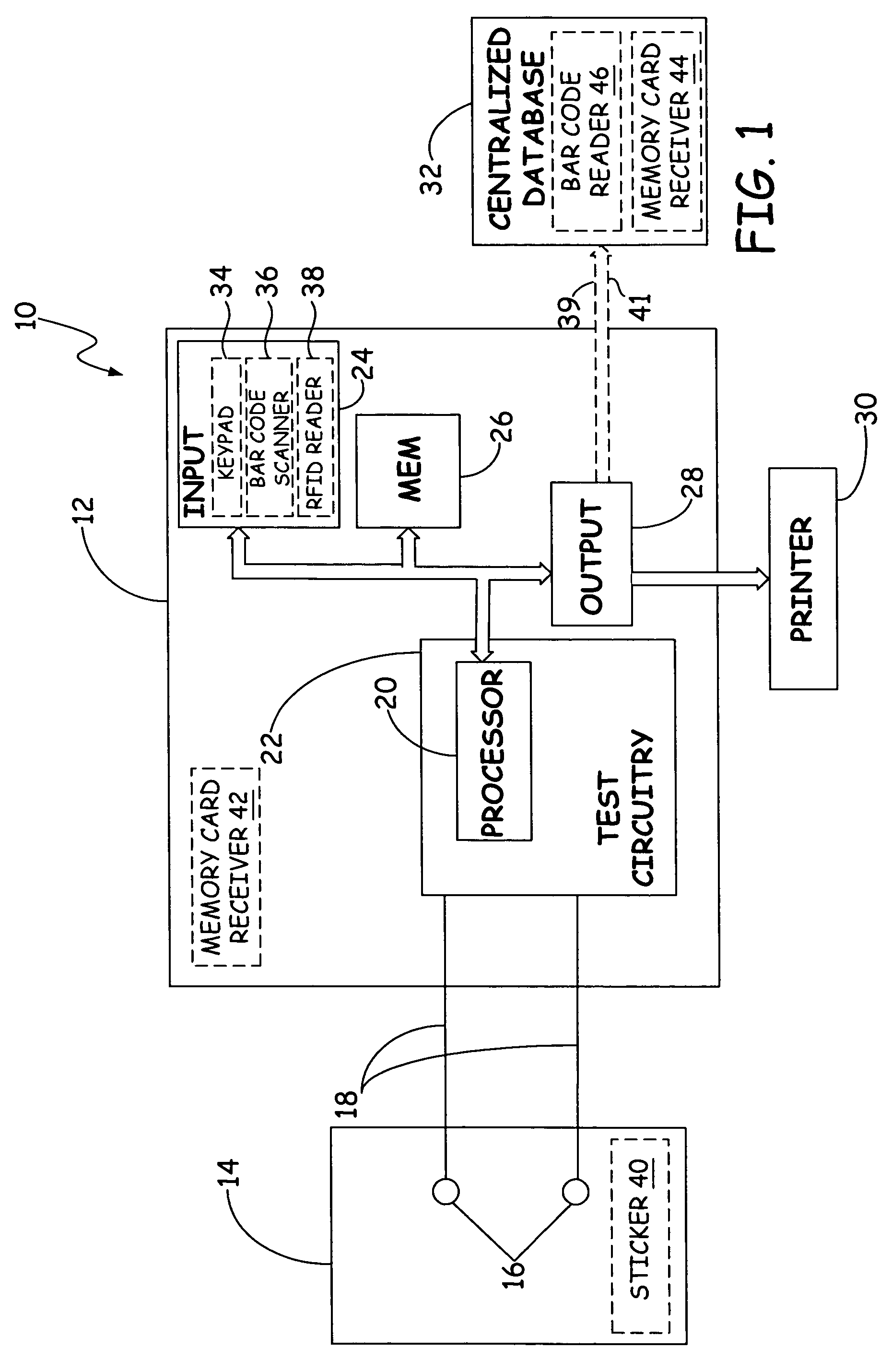 Centralized data storage of condition of a storage battery at its point of sale