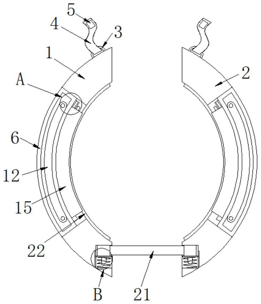 A partially detachable orthopedic nursing splint convenient for drug administration