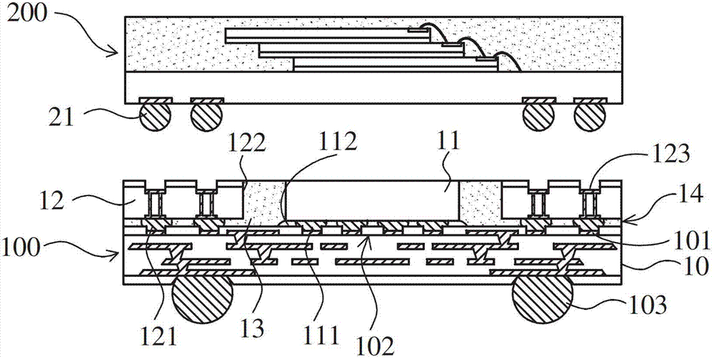 Semiconductor packaging structure for stacking and manufacturing method thereof