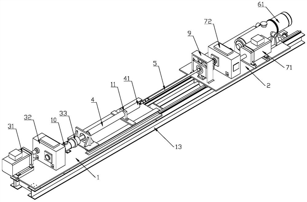 Flexible shaft test platform and detection method