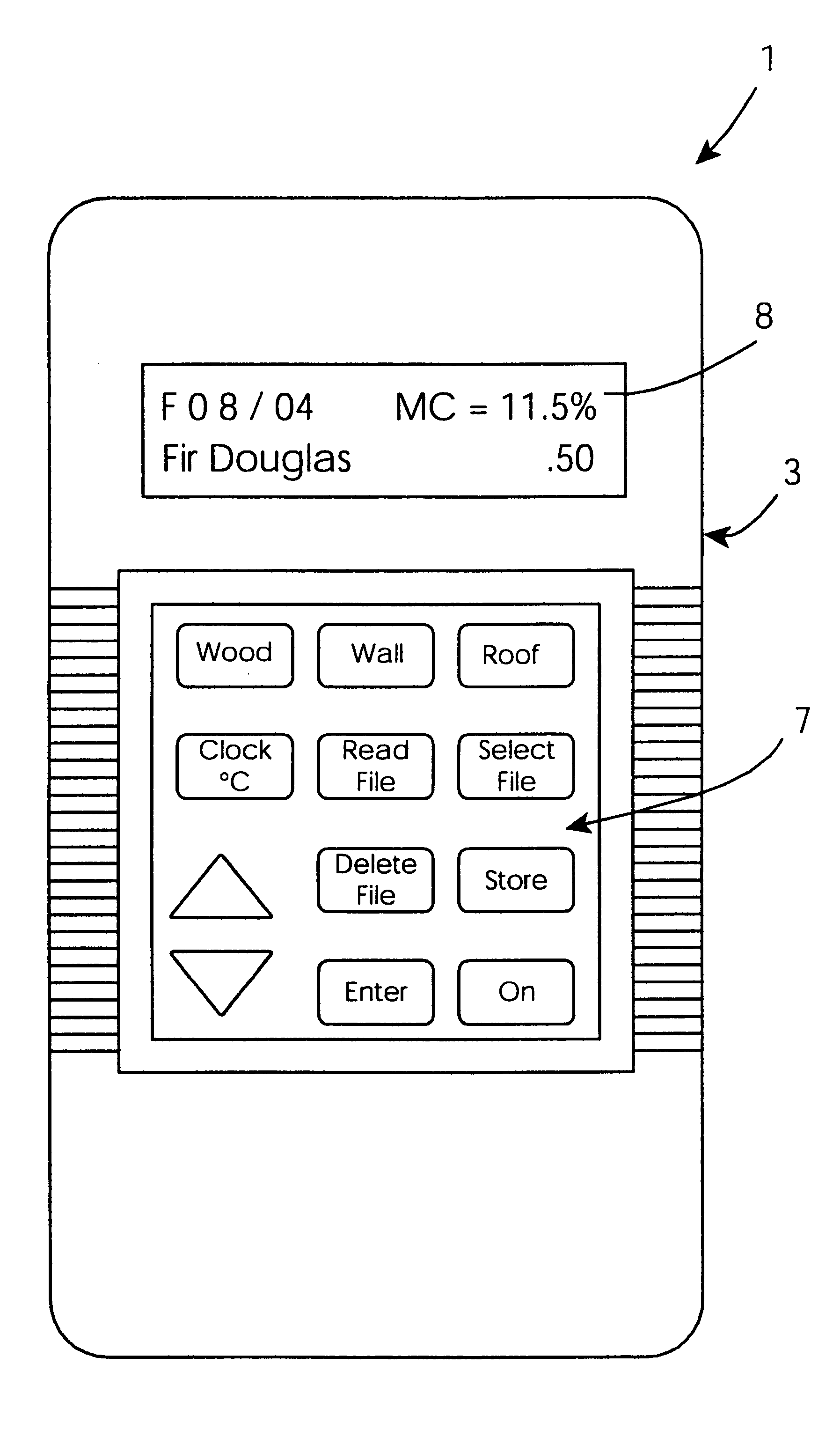Hand-held digital moisture meter with memory and communications