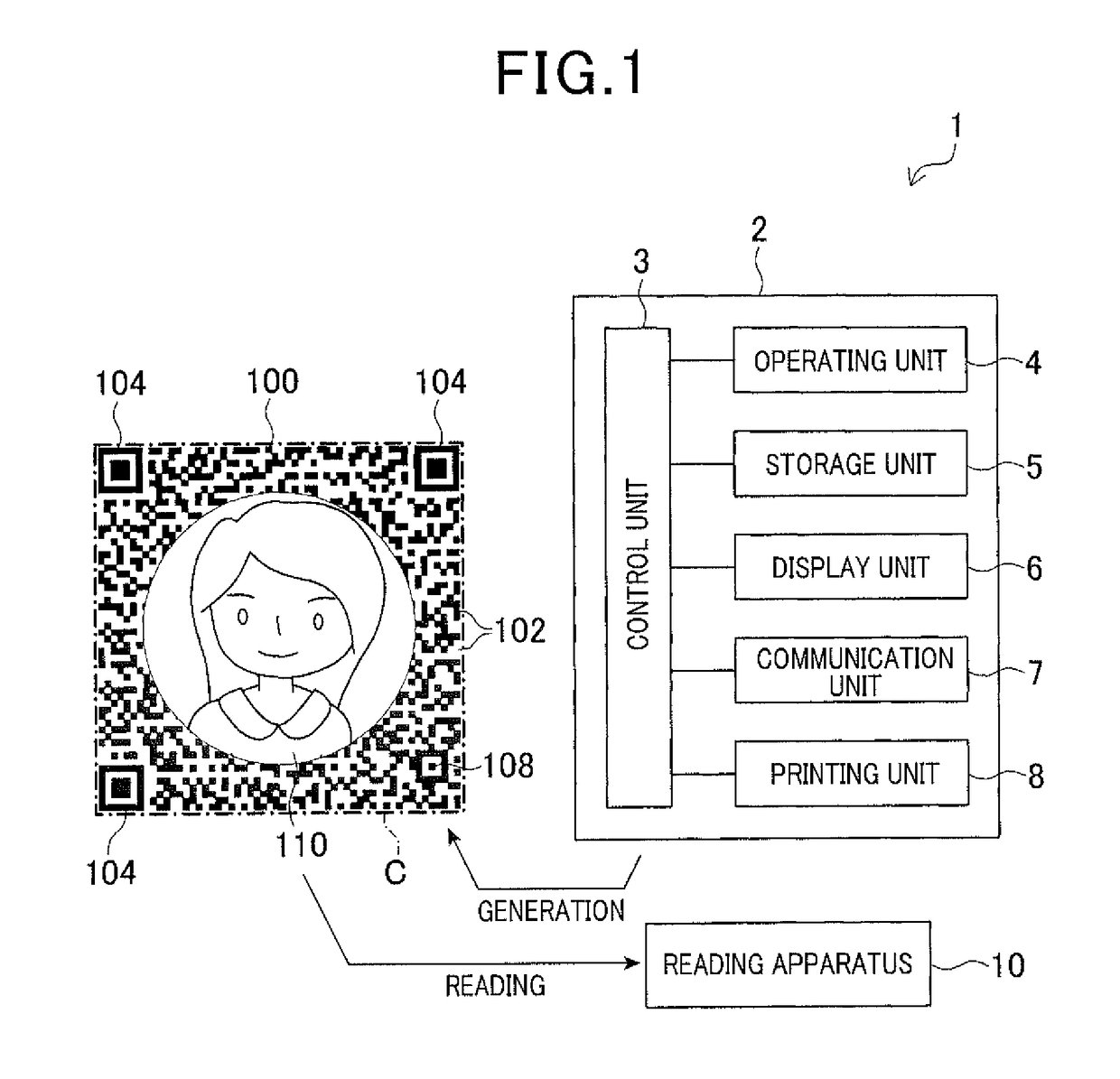 Method and apparatus for producing information code having an image display region with a code figure