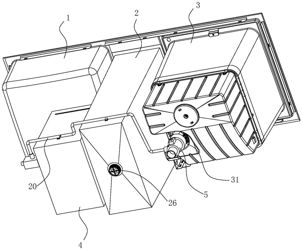 Water tank type cleaning machine and pot cleaning method