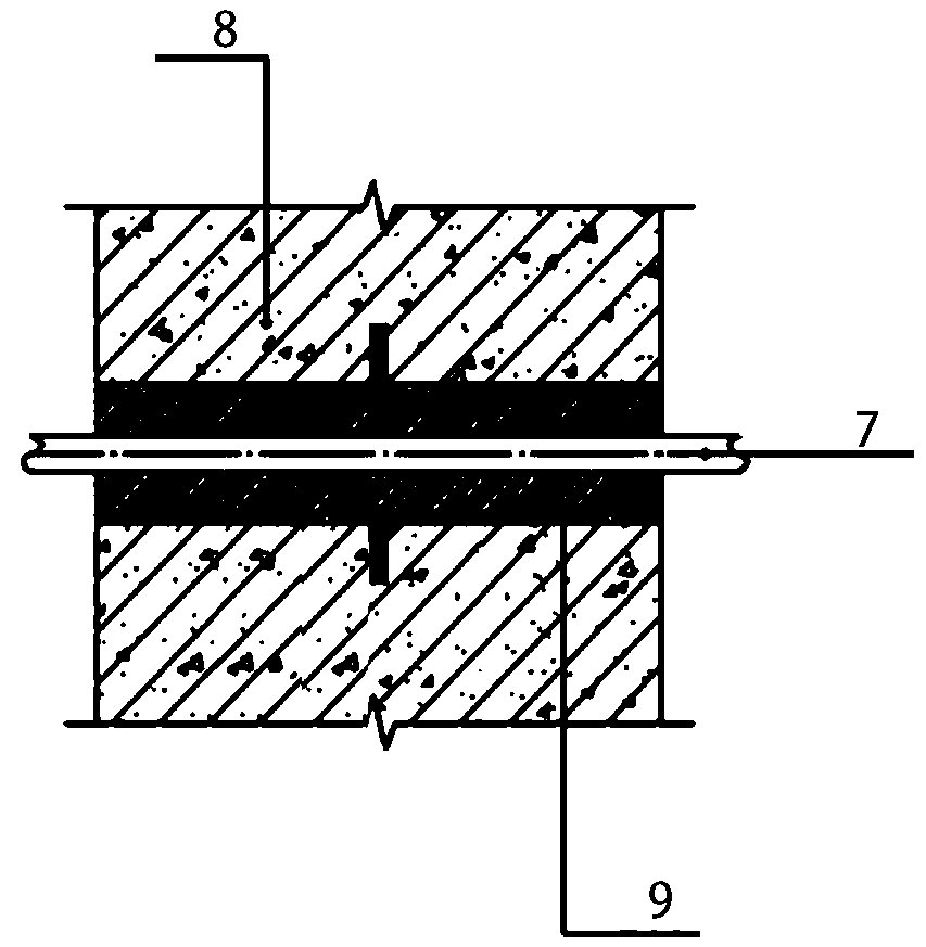 Modular pipe hole sealing device for civil air defense projects and use method thereof