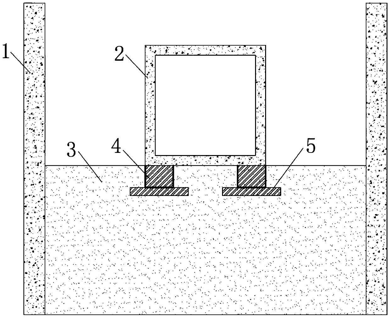 Existing pipe gallery underground space and supporting structure thereof and construction method of supporting structure