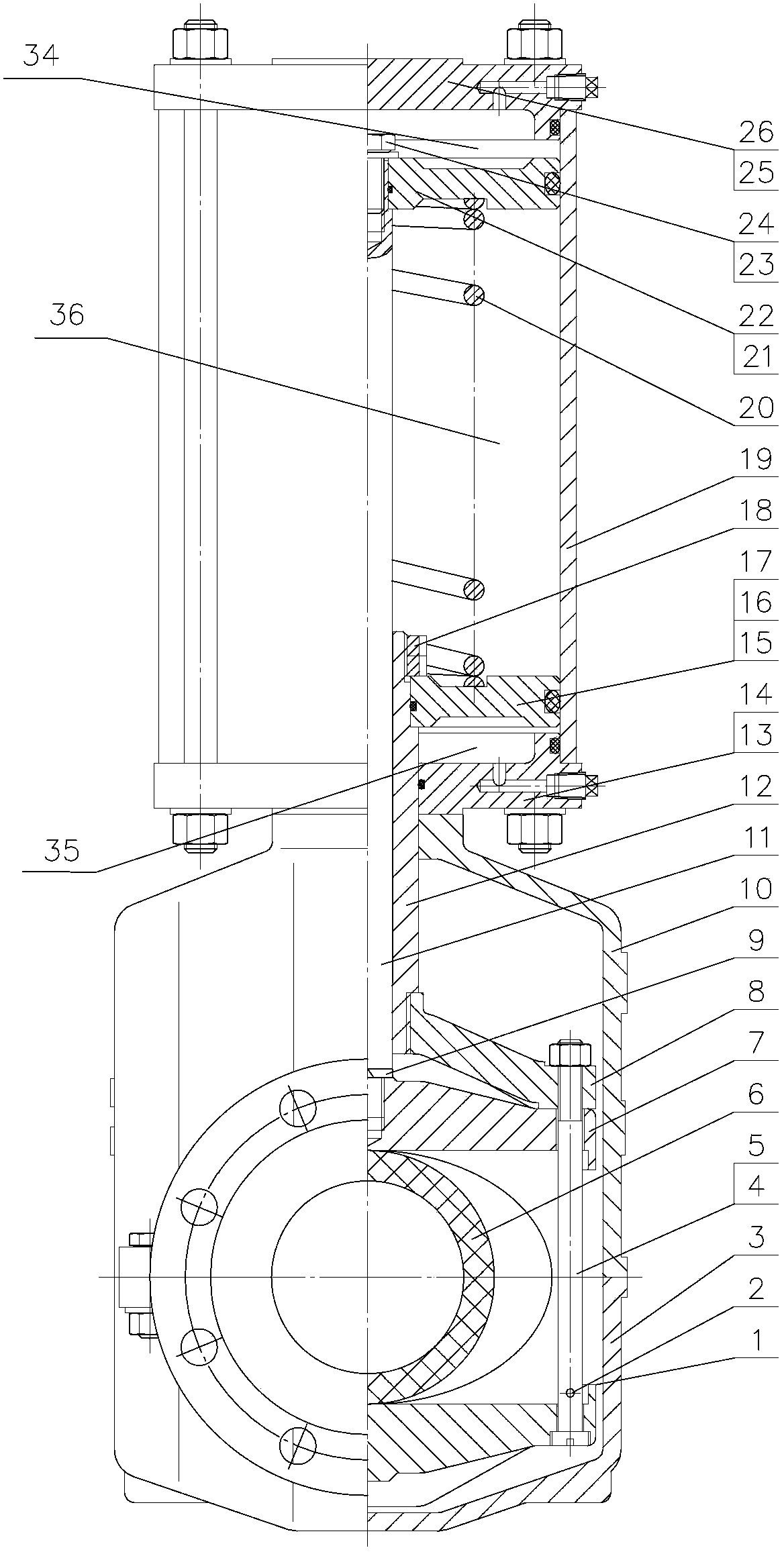 Pneumatic tube clamping valve