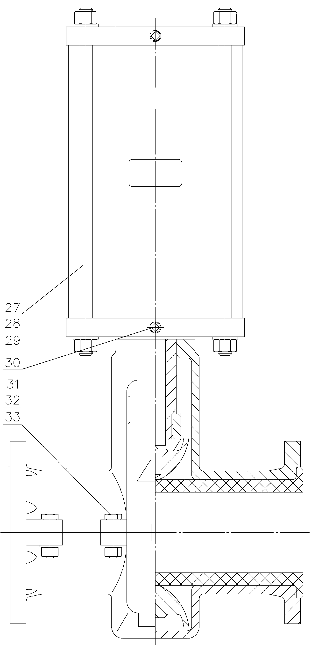 Pneumatic tube clamping valve