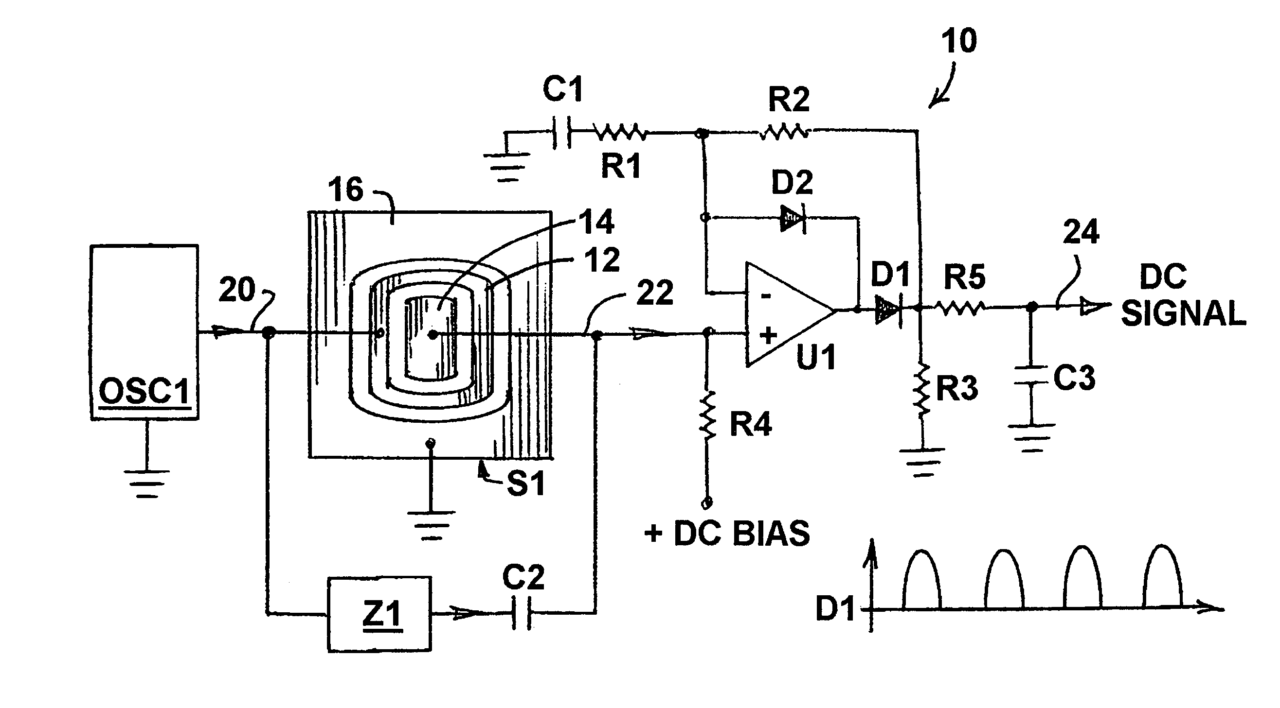 Capacitive moisture sensor