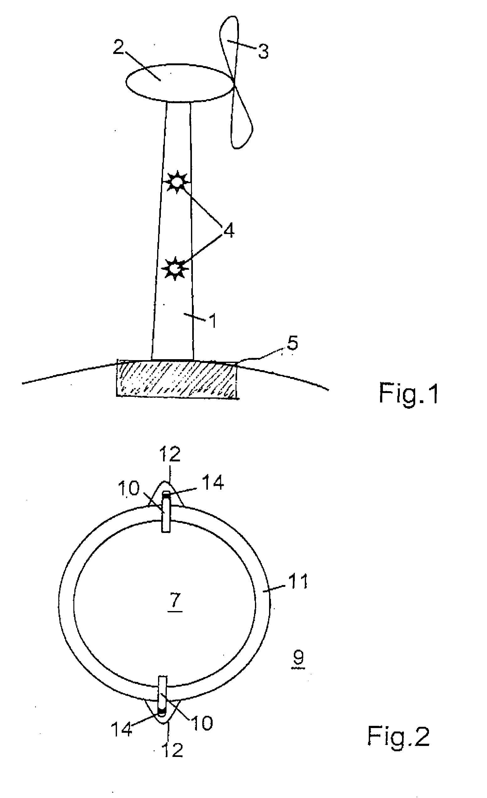 Rod Shaped Light for Marking a Tower with Lights