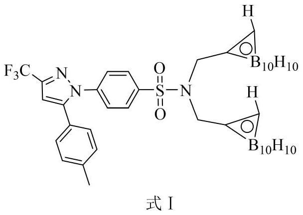 Carborane celecoxib, preparation thereof and application thereof in head and neck cancer boron neutron capture therapy drugs