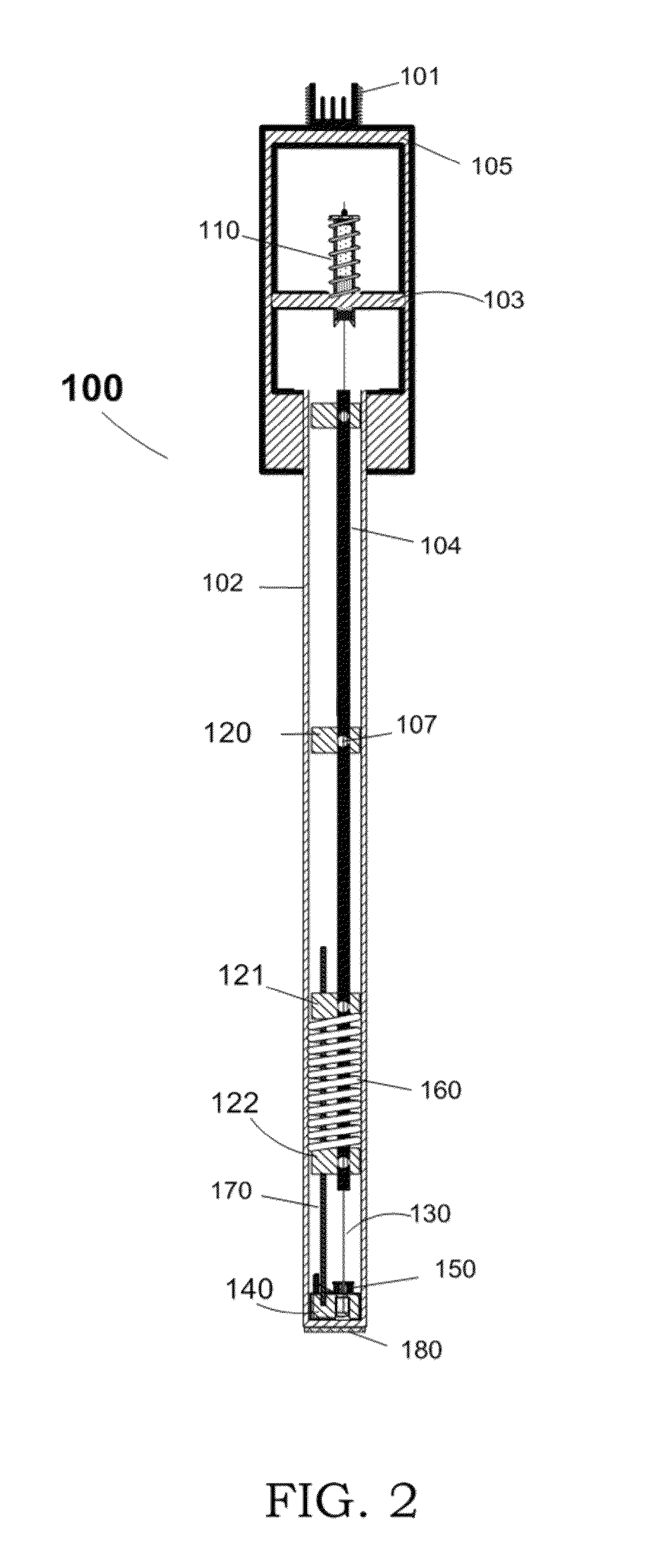 Magnetostrictive probe with inverted signal detection