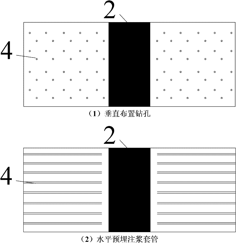 Grouting reinforcement and earthquake resisting method for earth and rockfill dam