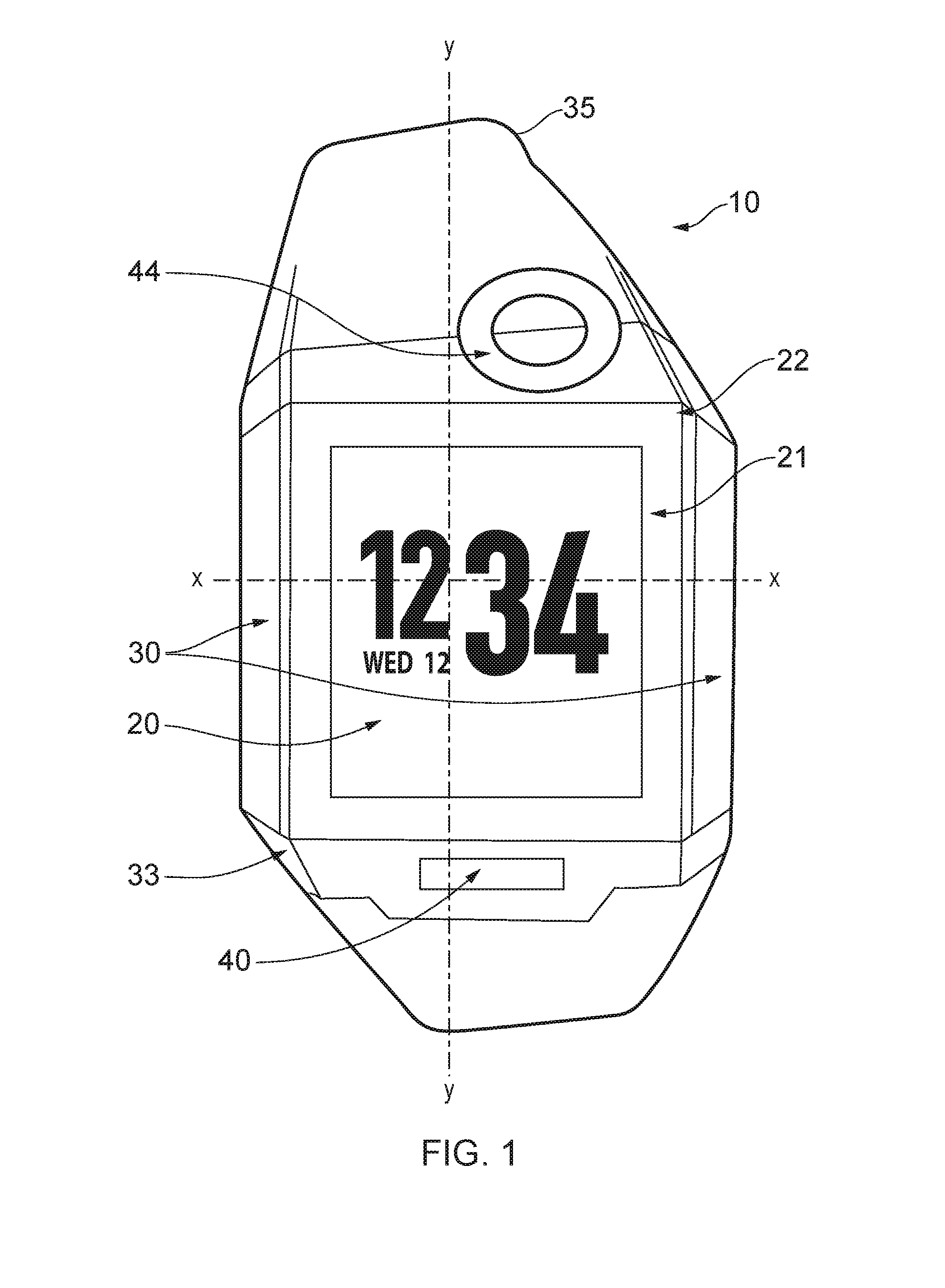 Placement of an antenna in a wrist worn device