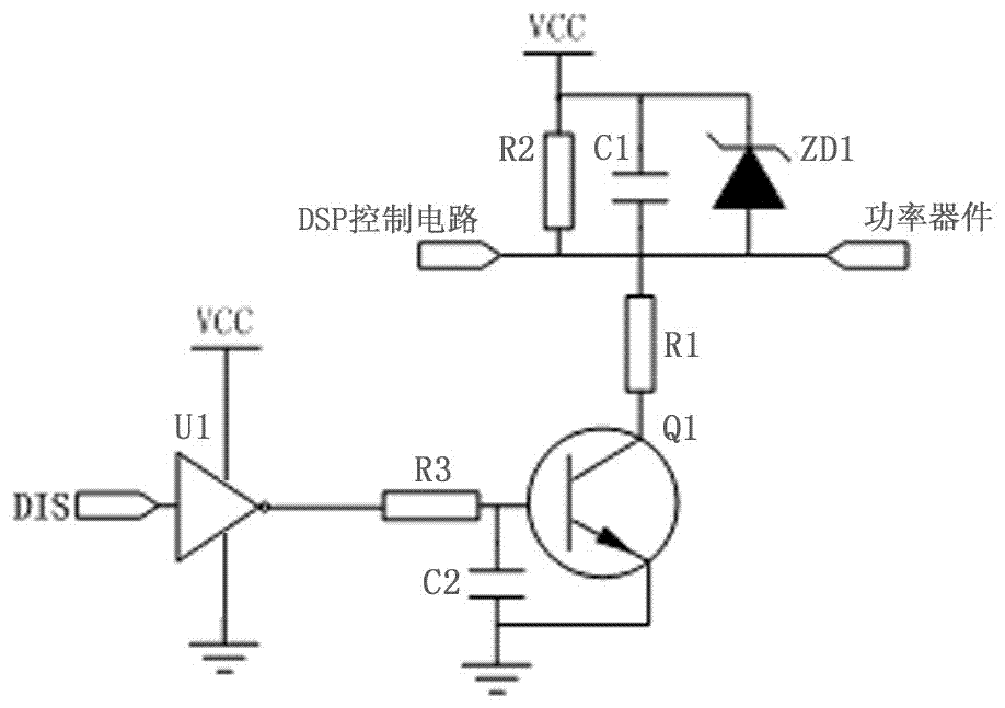 Soft turn-off protection circuit for power device and method