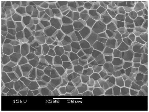 Lightweight polystyrene foam material with small pore size, and preparation method thereof