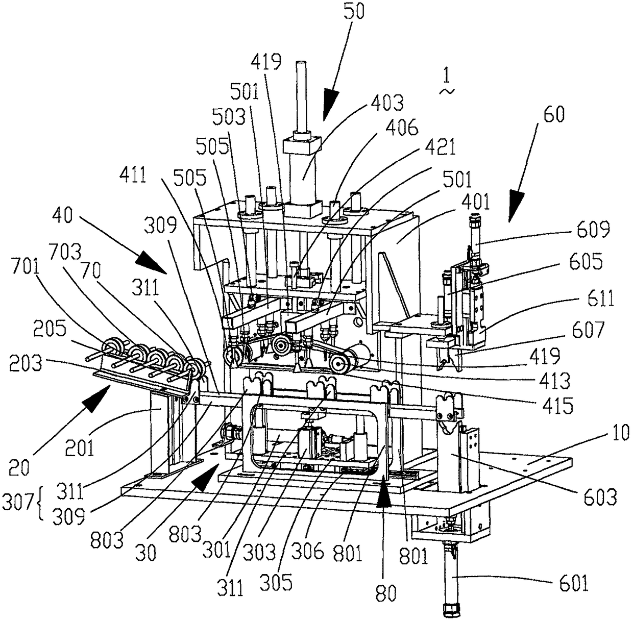 Cleaning and assembling multistation assembly line for motor rotor